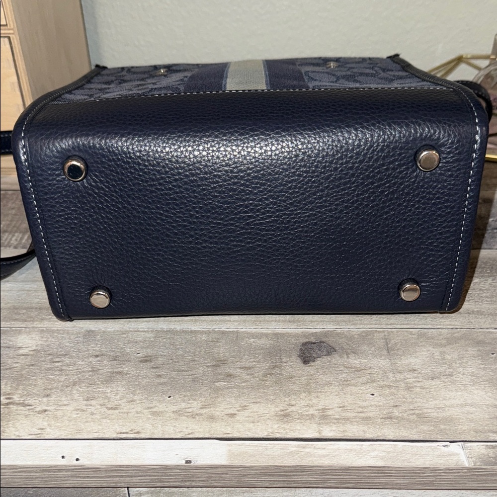 Coach Navy Blue Signature Tote Bag - Picture 6 of 7